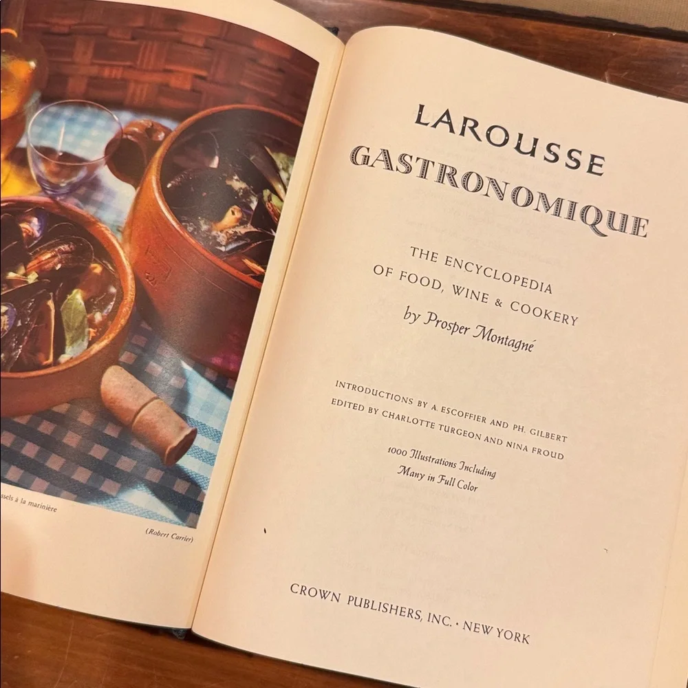 Vintage Larousse Gastronomique Encyclopedia Food Wine Cookery 1961 Hardcover